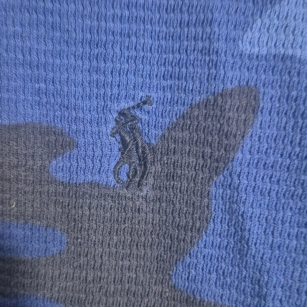Polo Ralph Lauren Blue Camo Long Sleeve Shirt Sz L